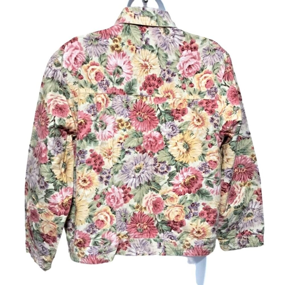 New Identity Women's Floral Cotton Jacket Size L - Picture 3 of 12
